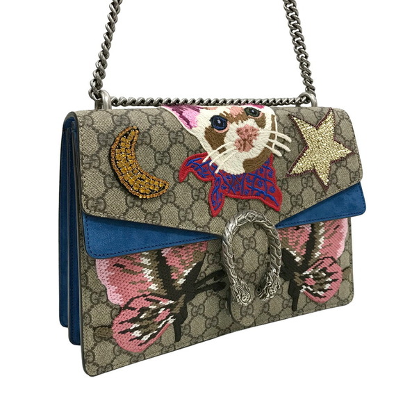 Gucci Handbags - Gucci Dionysus Cat GG Chain Shoulder Bag Embroidered on